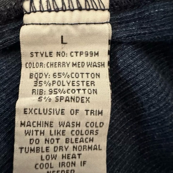 CAVALINI Women Denim Collection‎ Shirt Embroider Flowers 3/4 Sleeve Blue Denim L - Picture 6 of 8